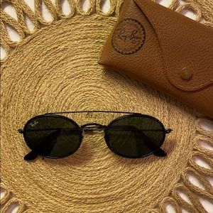 Ray-ban 52mm oval sunglasses double bridge